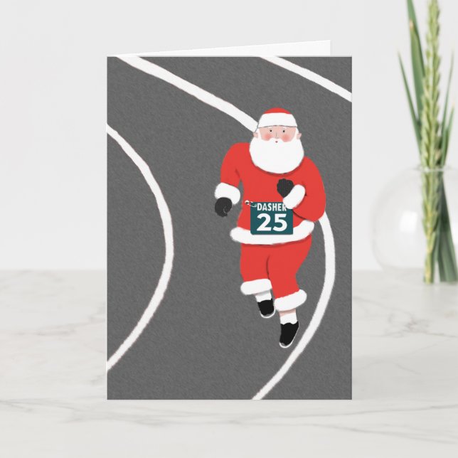 Running Christmas Holiday Card (Front)