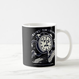 Running Clock Make Every Second Count Sticker  Coffee Mug