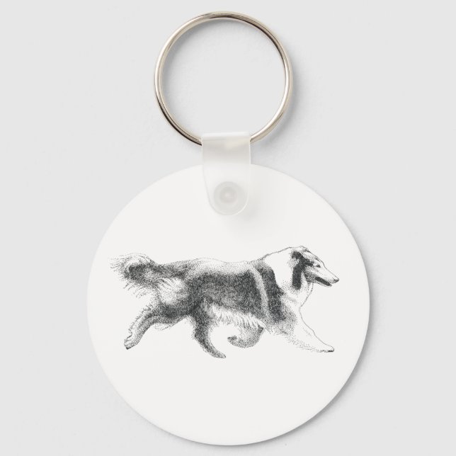 Running Collie keychain (Front)