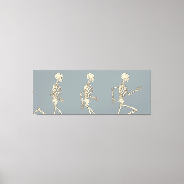 Running Cycle of Human Skeleton Canvas Print (Front)