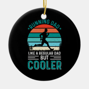 Running Dad Ceramic Ornament