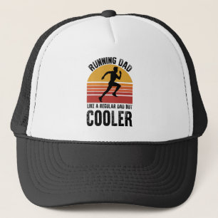 Running Dad Fathers Day Gift Marathon Runner Dad Trucker Hat