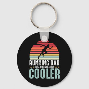 Running Dad Funny Marathon Runner Father's Day Dis Keychain