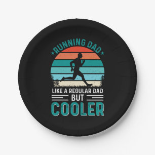 Running Dad Paper Plate