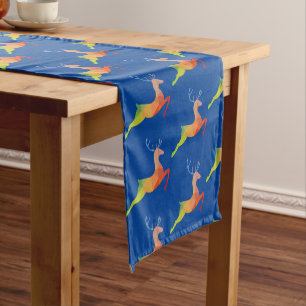 running deer abstract short table runner