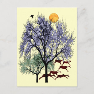 Running Deer Postcard