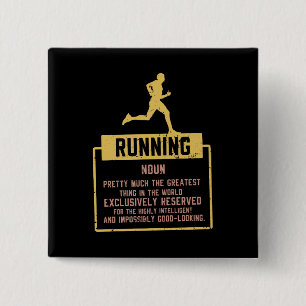 Running Definition 2 Inch Square Button