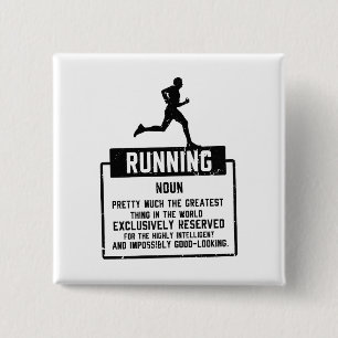Running Definition 2 Inch Square Button