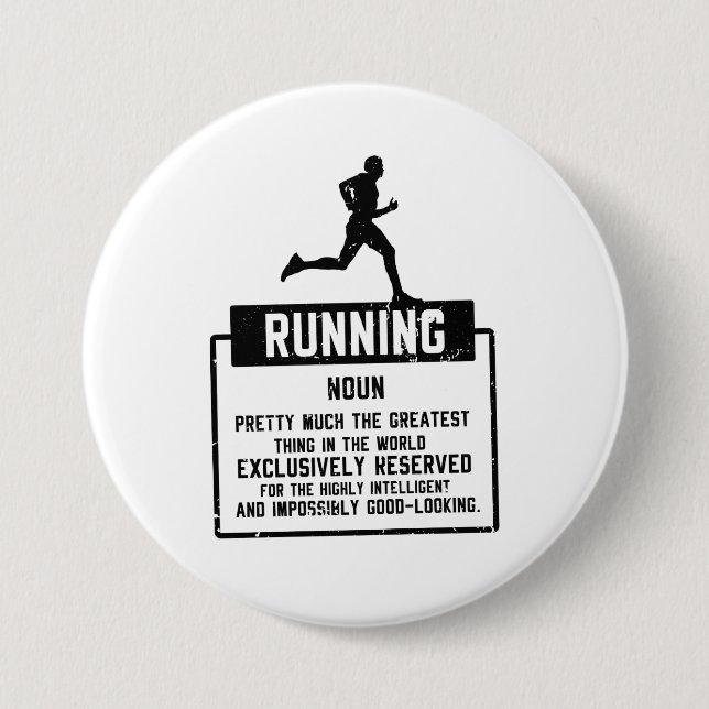 Running Definition 3 Inch Round Button (Front)