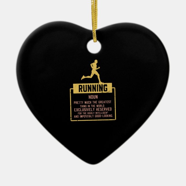 Running Definition  Ceramic Ornament (Front)