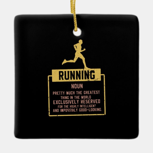 Running Definition  Ceramic Ornament (Front)