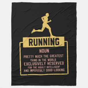 Running Definition Fleece Blanket