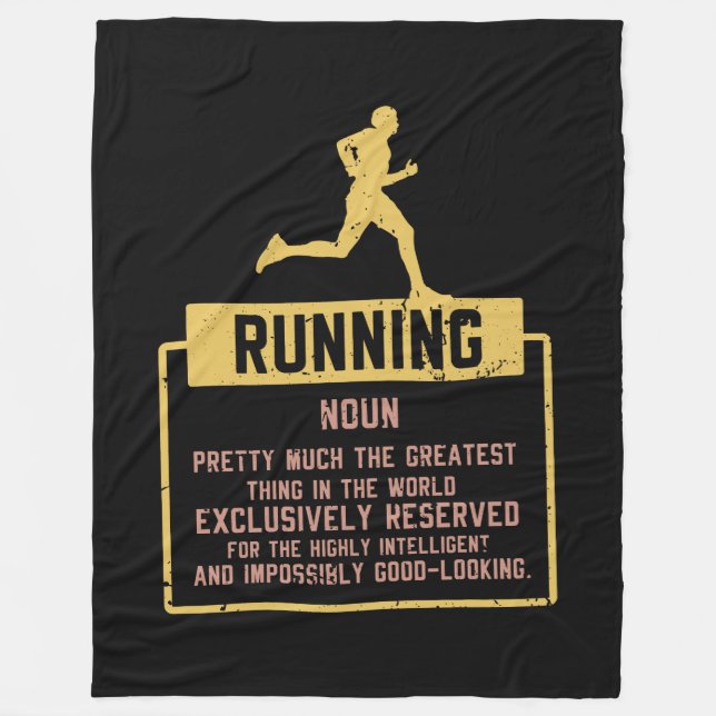 Running Definition Fleece Blanket (Front)