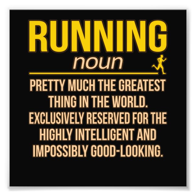 Running Definition Half Marathon Runner Fitness Gr Photo Print (Front)