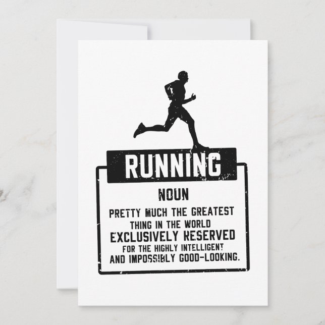 Running Definition Invitation (Front)