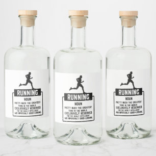 Running Definition Liquor Bottle Label