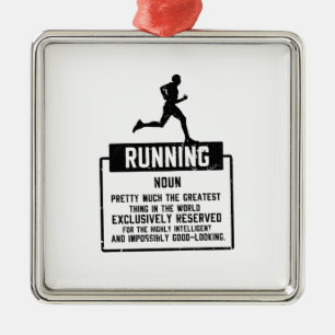 Running Definition Metal Ornament