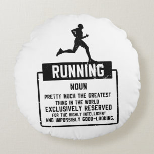 Running Definition Round Pillow