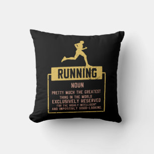 Running Definition Throw Pillow