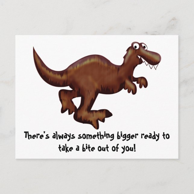 Running Dinosaur Postcard (Front)