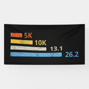 Running Distances I - 5K 10K 13.1 26.2 Marathoner Banner