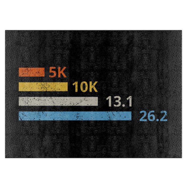 Running Distances I - 5K 10K 13.1 26.2 Marathoner Cutting Board (Front)