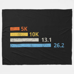 Running Distances I - 5K 10K 13.1 26.2 Marathoner Fleece Blanket