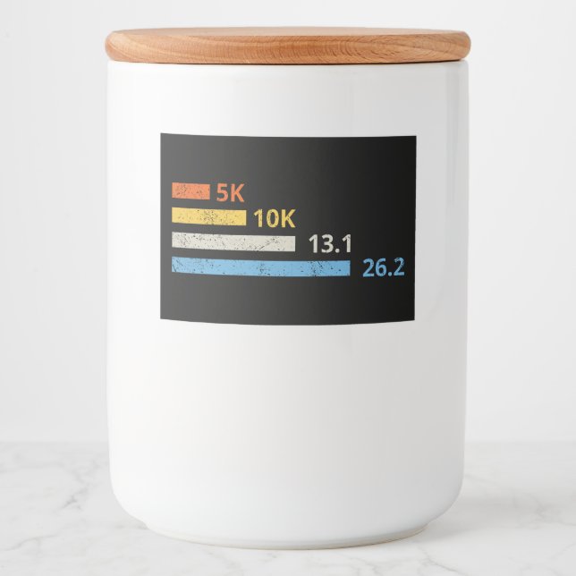 Running Distances I - 5K 10K 13.1 26.2 Marathoner Food Label (Front)