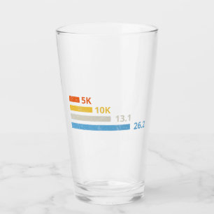 Running Distances I - 5K 10K 13.1 26.2 Marathoner Glass