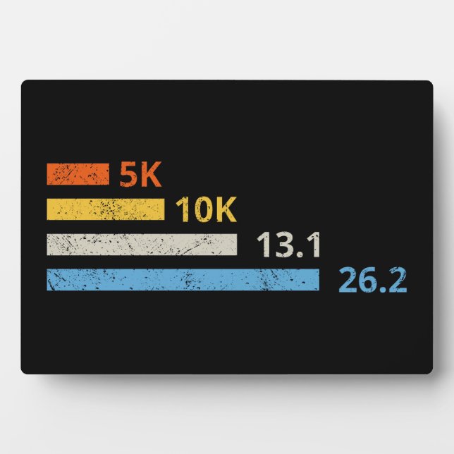 Running Distances I - 5K 10K 13.1 26.2 Marathoner Plaque (Front)
