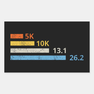 Running Distances I - 5K 10K 13.1 26.2 Marathoner Sticker