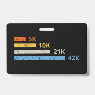 Running Distances II - 5K 10K 21K 42K Marathoner Badge