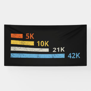 Running Distances II - 5K 10K 21K 42K Marathoner Banner