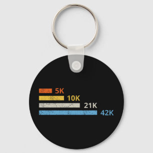 Running Distances II - 5K 10K 21K 42K Marathoner Keychain