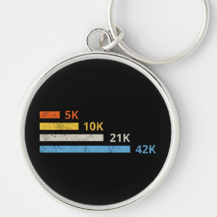 Running Distances II - 5K 10K 21K 42K Marathoner Keychain
