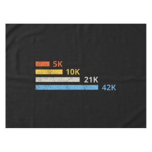 Running Distances II - 5K 10K 21K 42K Marathoner Tablecloth