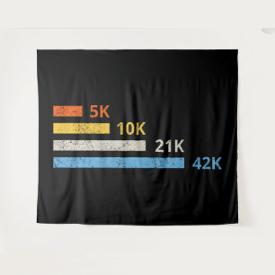 Running Distances II - 5K 10K 21K 42K Marathoner Tapestry