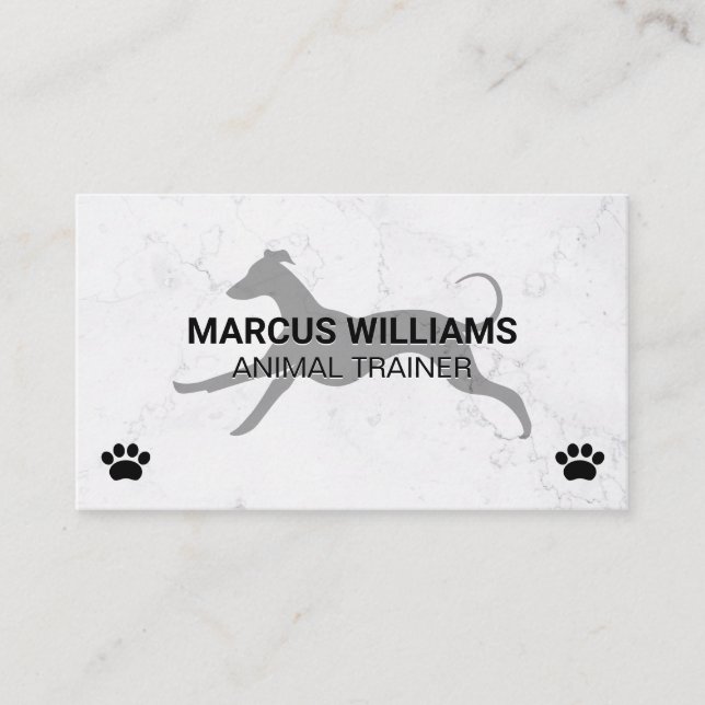 Running Dog | Animal Services Business Card (Front)