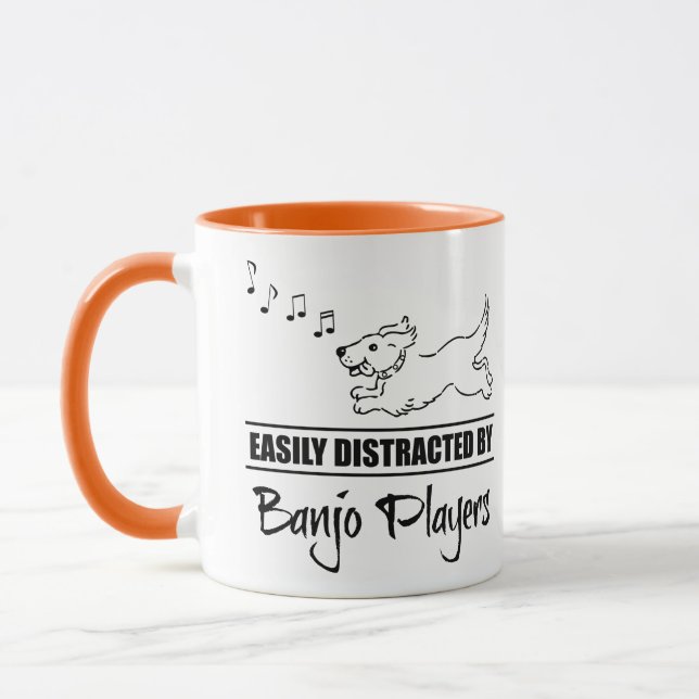 Running Dog Easily Distracted by Banjo Players Mug (Left)