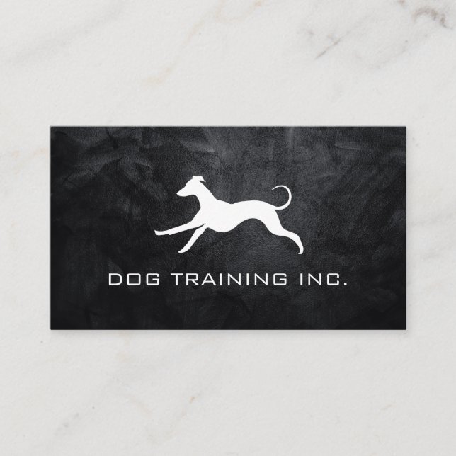 Running Dog Logo | Animal Trainer Business Card (Front)