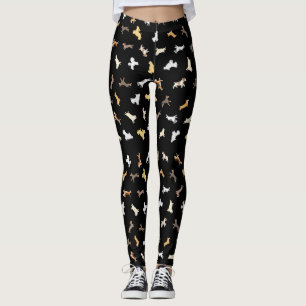 Running Dogs (Large Pattern) Leggings