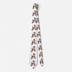 Running duck cartoon   choose background color tie