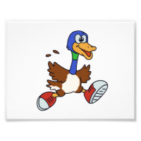 Running duck cartoon | choose background colour