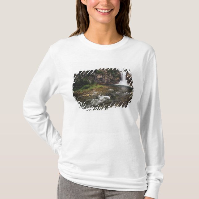 Running Eagle Falls aka Trick Falls in the Two T-Shirt (Front)
