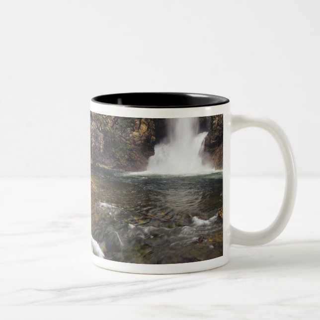 Running Eagle Falls aka Trick Falls in the Two Two-Tone Coffee Mug (Right)