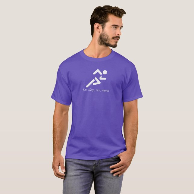 Running. Eat, Sleep, Run, Repeat T-Shirt (Front Full)
