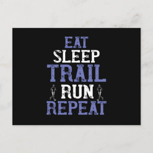 Running - Eat sleep trail run repeat Postcard