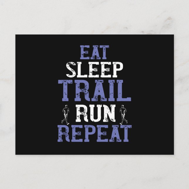 Running - Eat sleep trail run repeat Postcard (Front)