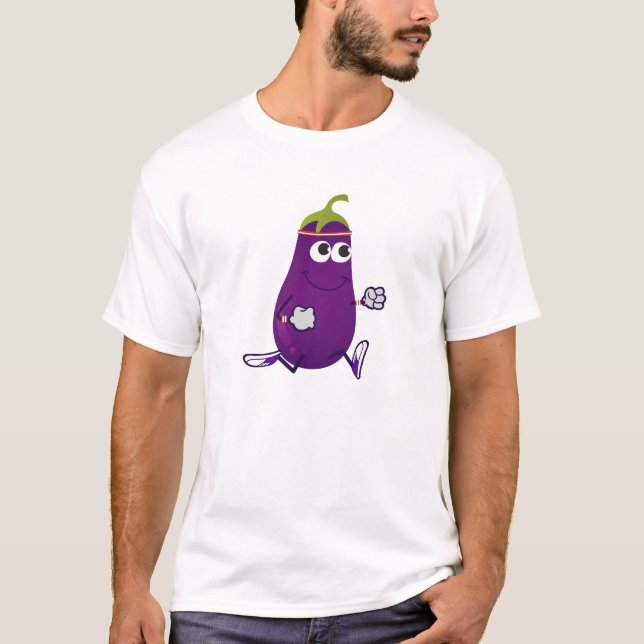 Running Eggplant T-Shirt (Front)