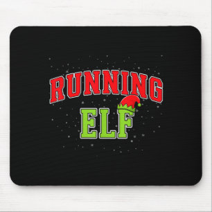 Running Elf Christmas Family Matching Group Xmas R Mouse Pad